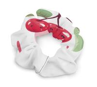 Élastiques à cheveux, avec chouchou mignon imprimé cerise, sans couture, accessoires pour cheveux sans douleur, parfaits pour les tresses durables, les queues de cheval et plus encore