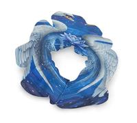 Élastiques à cheveux, avec deux cygnes blancs imprimés chouchou pour femmes, chouchou sans couture, accessoires pour cheveux sans douleur, parfaits pour les tresses durables, les queues de cheval et