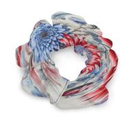 Élastiques à cheveux, avec fleurs rouges et bleues imprimées pour femmes, chouchou sans couture, accessoires pour cheveux sans douleur, parfaits pour les tresses durables, les queues de cheval et plus