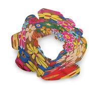 Élastiques à cheveux avec imprimé floral lumineux pour femme, chouchou sans couture, accessoires pour cheveux sans douleur, parfaits pour les tresses durables, les queues de cheval et plus encore