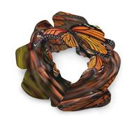 Élastiques à cheveux avec motif papillons monarques pour femmes, chouchou sans couture, accessoires pour cheveux sans douleur, parfaits pour les tresses durables, les queues de cheval et plus encore