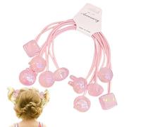 Élastiques à cheveux avec perles, supports pour queue de cheval à bulles - Fil à tresser avec double boule - Cordes élastiques pour les cheveux, bracelet élastique pour attacher les cheveux, a