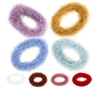 Élastiques à Cheveux Bébé Fille 8 Pièces en Peluche, Décoratifs | Usage Quotidien, Légers et Souples, Tenue des Cheveux, pour Petites Filles et Photos de Famille