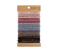 Élastiques à Cheveux Bracelets Élastiques Rétro Bohème | 20 Pièces Bandoulières et Attaches pour Queue de Cheval pour Femmes Filles Yoga Travail Course Cuisine Vélo Randonnée