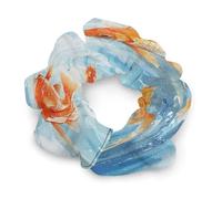 Élastiques à cheveux, chouchou pour femme avec imprimé « Swim in Water » - Sans couture - Accessoires pour cheveux sans douleur, parfaits pour les tresses durables, les queues de cheval et plus encore