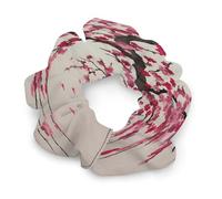 Élastiques à cheveux chouchous avec imprimé cerisier en fleurs, élastiques à cheveux, accessoires pour cheveux doux, adaptés à tous les types de cheveux