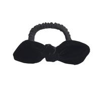 Élastiques à cheveux, élastiques à cheveux doux for femmes, simple et généreux, avec nœud en velours(Noir)