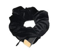 Élastiques à cheveux, élastiques en velours portables secrets avec poche pour un transport pratique, bandes de rangement d'argent à fermeture éclair avec un design en matériau doux, accessoire pour