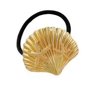 Élastiques à cheveux élégants en métal pour femmes, motif coquillage, chouchous élastiques pour queue de cheval, accessoires de coiffure de fête de mariage