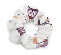 Élastiques à cheveux en satin pour femme, motif chouette, branches d'arbre, chouchous tendance pour toutes les coiffures, accessoires pour cheveux doux et durables