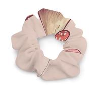 Élastiques à cheveux en satin tendance, imprimé ours et champignons, chouchous tendance extensibles en polyester et élasthanne pour tous les types de cheveux