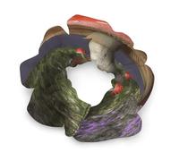 Élastiques à cheveux en satin tendance, motif champignon, chouchous à cheveux tendance, extensibles en polyester et élasthanne, pour tous les types de cheveux