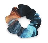 Élastiques à cheveux en satin tendance, motif dragons de glace et de feu, chouchous tendance extensibles en polyester et élasthanne pour tous les types de cheveux
