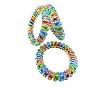 Elastiques à Cheveux en Spirale Couleur Arc-en-Ciel pour Femmes et Filles, Lot de 3 Elastiques Cheveux Glad2be, Attaches Cheveux Femme et Fille, Bandeaux de Queue de Cheval