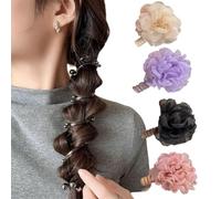 Élastiques à cheveux en spirale doux et élastiques pour femmes, chouchous colorés pour téléphone portable, cheveux torsadés avec perles pour cheveux pour tous les jours, occasions spéciales