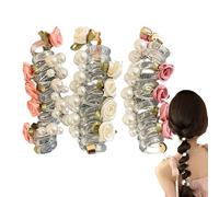 Élastiques à cheveux en spirale sans dommage - Accessoires de coiffure doux et extensibles pour jeunes - Utilisation quotidienne - Activités scolaires, adolescentes, petites filles