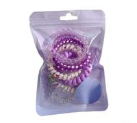 Élastiques à cheveux en spirale très élastiques au design de câble téléphonique pour femme, bandeau d'été ombré dans des couleurs pastel, matériau doux qui empêche la casse des cheveux pour un