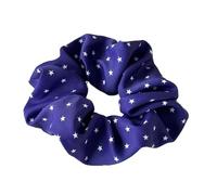 Élastiques à cheveux épais, chouchous à cheveux en soie bleue à la mode pour femmes, élastiques à cheveux rayés pour filles, chouchou en satin élastique, support de queue de cheval (couleur 3)