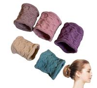 Élastiques à cheveux épais - Élastiques à cheveux larges pour queue de cheval, sans dommage, 5, accessoires pour cheveux, élastiques sans pour cheveux épais