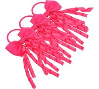 Élastiques à Cheveux Nœuds en Ruban Grosgrain, Lot de 3 pour Filles | Accessoires Coiffure pour Cheerleading et Fête, Style Pompon Girl, pour Adolescentes et Meneuses