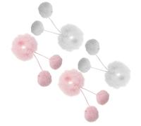 Élastiques à Cheveux Pelucheux à Pompon, Style Jeune et Doux | Texture Moelleuse, Toucher Confortable, pour Cheveux Fins et Chignons, Look pour Sorties Décontractées