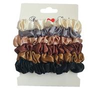 Élastiques à Cheveux Petits en Satin Effet Soie Lot de 12 Style Rétro | Femmes et Jeunes Filles, Usage Quotidien, Se Marie Robe, Veste ou T-shirt