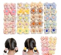 Élastiques à cheveux pour bébé, 40 pièces, élastiques à cheveux en forme de fleur, 2 pouces, mignons, sans dommages, chouchou fleurs pour enfants, bébés filles, accessoires pour tout-pet