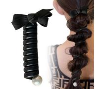 Élastiques à cheveux pour cordon téléphonique,Élastiques à cheveux pour | Porte-queues de cheval filles épais bouclés vêtem