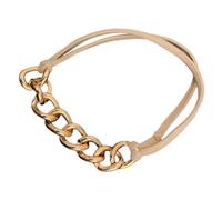 Élastiques à cheveux pour femme avec chaîne en métal pour queue de cheval, chouchou pour cheveux épais et bouclés