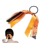 Élastiques à cheveux pour Halloween, chouchou en ruban citrouille, élastiques pour queue de cheval pour décoration d'Halloween