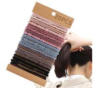 Élastiques à Cheveux Sans Abîmer, Bracelets Rétro Élastiques Sans Abîmer, 20 Pièces Bandoulières et Attaches pour Queue de Cheval, pour Femmes Filles Yoga Sport Voyage Quotidien