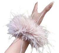 Élastiques à cheveux surdimensionnés et pratiques avec texture naturelle pour différentes occasions - Grands chouchous à plumes