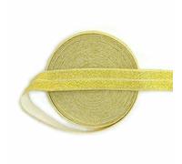 Élastiques à paillettes argentées, 2,5 ou 10 yards, 15 mm, 5/8 po, en élasthanne, pour cheveux, bandeau, robe, couture, doré, 15 mm, 2 yards