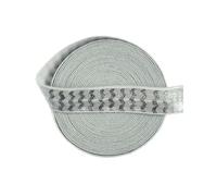 Élastiques à rabat imprimés en aluminium, 15 mm, 1,6 cm, motif léopard à pois, en élasthanne, pour cheveux, serre-tête, couture, 2,5 x 10 m, argent, 15 mm, 10 m