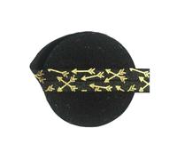 Élastiques à rabat imprimés en aluminium, 15 mm, 1,6 cm, motif léopard à pois, en élasthanne, pour cheveux, serre-tête, couture, 2,5 cm, 9,1 m, flèche dorée, A, noir, 15 mm