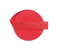 Élastiques à rabat imprimés en aluminium, 15 mm, motif léopard à pois, en élasthanne, pour cheveux, serre-tête, couture, 2,5 x 10 m, pois, rouge, 15 mm, 4,6 m