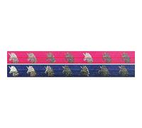 Élastiques à rabattre en élasthanne, 5 yards, 15 mm, motif licorne arc-en-ciel, argent, or, feuille d'aluminium, pour tutu, couture, 1,8 m par couleur, A