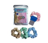 Élastiques anti-poux avec Lendriérè Pro | Élastiques Répulsifs Naturels aux Huiles Essentielles | Lavande Citronnelle Menthe | Accessoires Cheveux Anti Lice | Lot 4 + Peigne Métallique