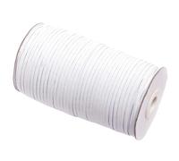 Élastiques Blancs et Noirs de 30/90/180 mètres, 6/8/10/12/15/20 mm, en Polyester, for vêtements Accessoires Couture(White,5mm 180meters)