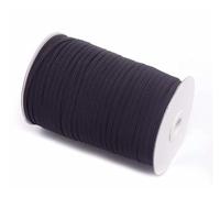 Élastiques Blancs et Noirs de 30/90/180 mètres, 6/8/10/12/15/20 mm, en Polyester, for vêtements Accessoires Couture(Black,5mm 180meters)