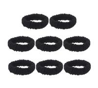 Élastiques Cheveux Noirs en Tissu Léger et Portable Lot de 8 Accessoires Coiffure sans Couture pour Femmes et Filles pour Queue de Cheval et Chignon