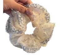 Élastiques cheveux perles femme Un élégant bandeau en maille décoré de perles et d'amphiboles, à la mode for femme(1)