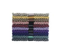 Élastiques colorés tressés pour queue de cheval pour cheveux épais bouclés multicolores pour femmes et filles