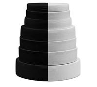 Élastiques de 2/2,5/3/3,5/4/5 cm, ruban élastique en latex tricoté haute élasticité, coloris noir et blanc, accessoires de couture DIY, caoutchouc ba-black-40mm-5M