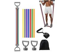 Élastiques de Fitness,Sangle de Porte pour Exercices avec Bandes Élastiques | Entraînement de Force Corde de Tension 7 Tubes Équipement de Gym Portable pour Bras Corps Épaules