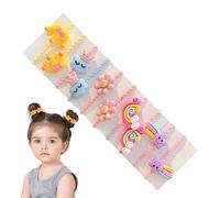 Élastiques en caoutchouc pour, élastiques à cheveux pour filles | Bandes de cheveux élastiques douces de corde de cheveux de filles mignonnes ensemble de 10,Bandes de caoutchouc colorées compactes et