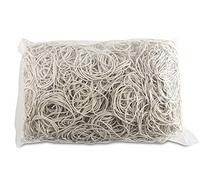 Élastiques en caoutchouc pour produits de bureau - Diamètre : 50 mm - 1,5 x 1,5 mm - 1000 g - Blanc - Petits accessoires de bureau - Type standard - Matériau : caoutchouc - Poids : 1000 g - Couleur :