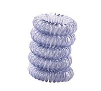 Élastiques En Spirale Attaches de cheveux élastiques colorées, 10 pièces, cordon téléphonique, bande en plastique, chouchous caoutchouc, accessoires for, couvre-chef extensible(10 pcs light blue)