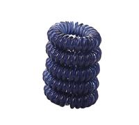 Élastiques En Spirale Attaches de cheveux élastiques colorées, 10 pièces, cordon téléphonique, bande en plastique, chouchous caoutchouc, accessoires for, couvre-chef extensible(10 pcs blue)