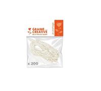 Élastiques - GRAINE CREATIVE - Masques de déguisement - 200 pièces - 60 cm - Blanc
